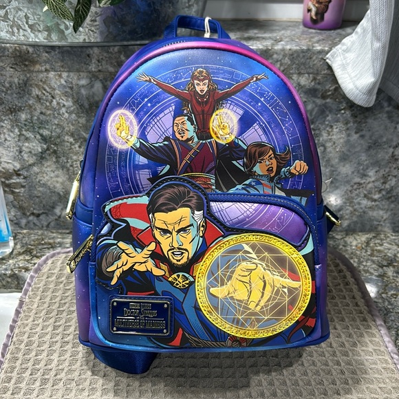 NWT Loungefly Marvel Dr. Strange Multiverse Mini Backpack - Picture 1 of 9